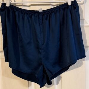 Stars Above Midnight Blue Satin Shorts